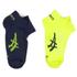 Asics 2 Pairs Packs Pulse Crew Socks - Indigo Blue/Safety Yellow - XL