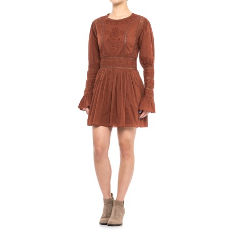 Free People Victorian Waisted Mini Dress - Long Sleeve (for Women)