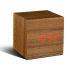 Gingko Electronics Cube Teak Click Clock