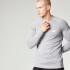 Myprotein Men's Performance Long Sleeve Top, Grey Marl, XXL