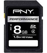 Pny P-sdhc8g4h-gebf 8 Gb Performance Class 4 Sdhc Memory Card