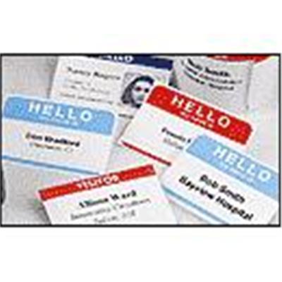 Dymo 30857 Name Badge With Clip Hole - Black On White - 2.25 In X 4 In 250 Label(s) (1 Roll(s) X 250) Name Badge Labels - For  Desktop Mailing Solution Twin Tur