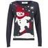 ONLY Women's Skating Snowie Christmas Jumper - Navy Blazer - UK 10