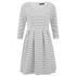 VILA Women's Shale Sailor 3/4 Sleeve Dress - Pristine - S/UK 10