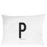 Personal Pillowcase from Danish brand Design Letters. The monochrome pillowcase features vintage typography created by renowned Danish architect Arne Jacobsen.The white pillowcase, crafted from 100% cotton, features the personal upper case letter on the front and ?Good Night? printed on the back. The pillowcase fastens with a zipper closure and will add a minimalist accent to the bedroom.Features:Personal Pillowcase from Danish brand Design LettersThe monochrome pillowcase features vintage typography created by renowned Danish architect Arne JacobsenFits a standard sized pillow100% cottonUpper case letter on the front?Good Night? printed on the backZipper closureDimensions: H: 70cm x W: 50cm