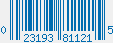 UPC bar code 023193811215