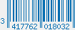 EAN bar code 3417762018032