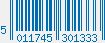 EAN bar code 5011745301333