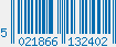 EAN bar code 5021866132402