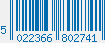 EAN bar code 5022366802741