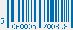 EAN bar code 5060005700898