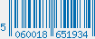 EAN bar code 5060018651934