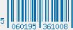 EAN bar code 5060195361008