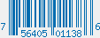 UPC bar code 756405011386