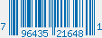 UPC bar code 796435216481