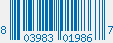 UPC bar code 803983019867