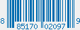 UPC bar code 885170020979